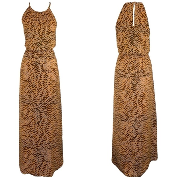 J Crew Animal Print High Neck Maxi Dress NWT sz 4 - Picture 13 of 14